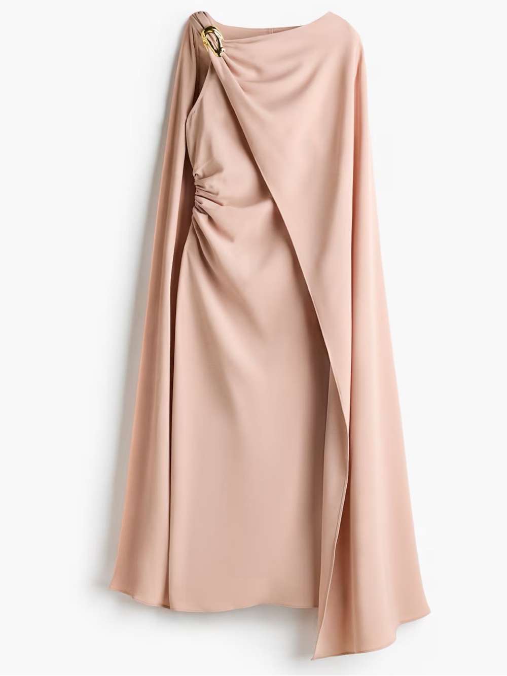 H&M special occasion wedding / party Pink Draped cape Maxi Dress - Picture 1 of 7